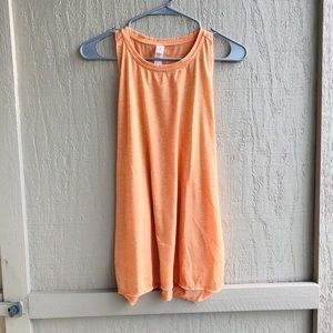 IcyZone Women's Orange Workout Athletic Racer Back Tank Top L